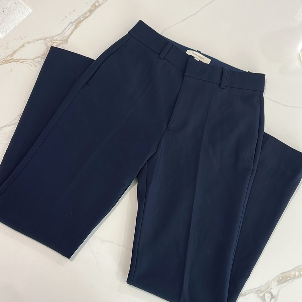 Favorite Daughter Navy Blue Women’s Pleated Pants - Size 2